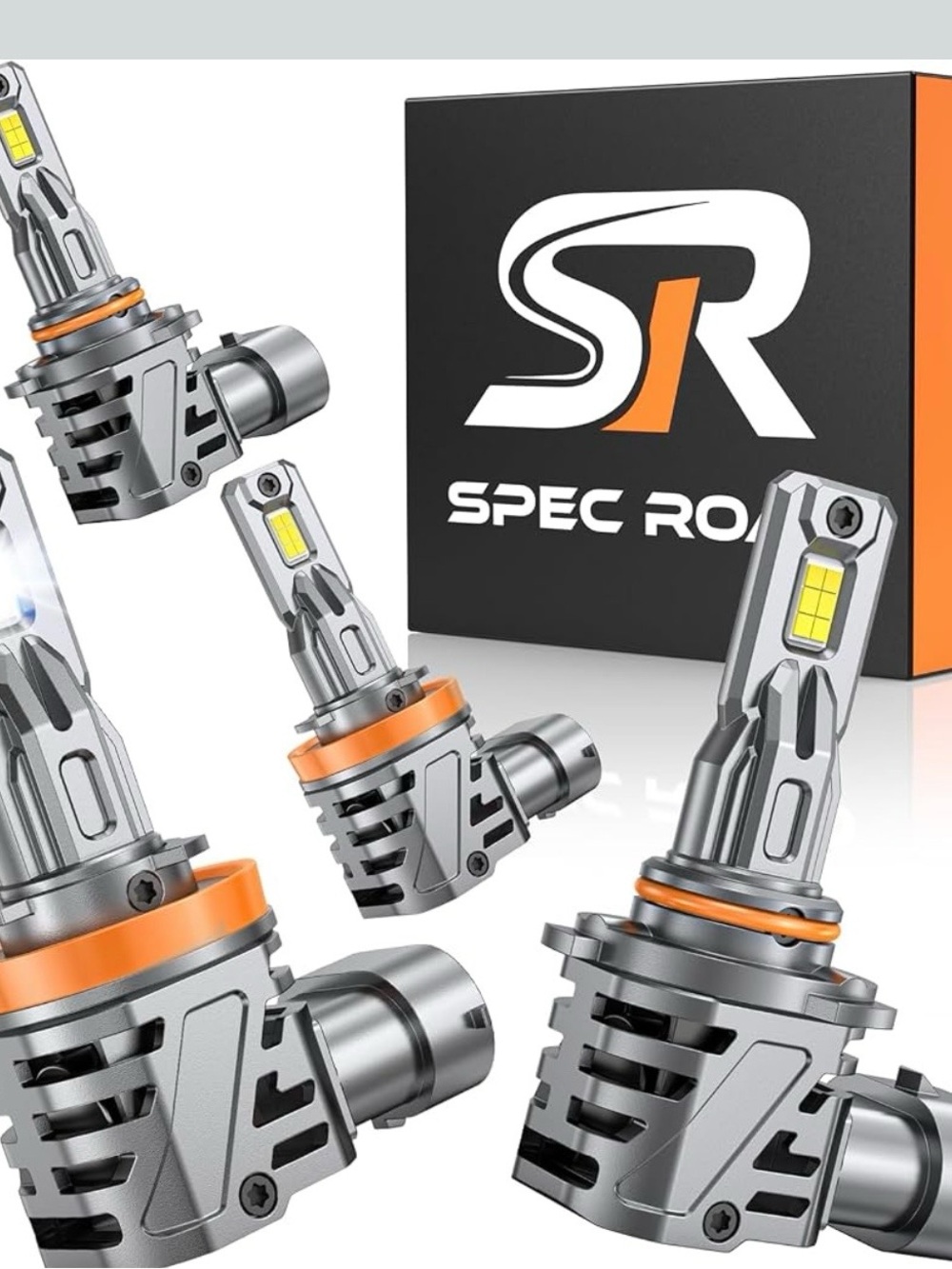 Silver & Orange LED Headlight Bulbs - High Brightness Replacement